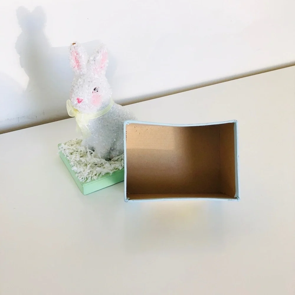 White Beaded Easter Bunny Storage/ Gift Box - Picture 7 of 10
